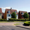 Bury St Edmunds, UK - May 15 2018: Modern homes in the Moreton Hall development on a sunny day