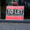 Shop to let sign due to closed business UK