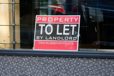 Shop to let sign due to closed business UK