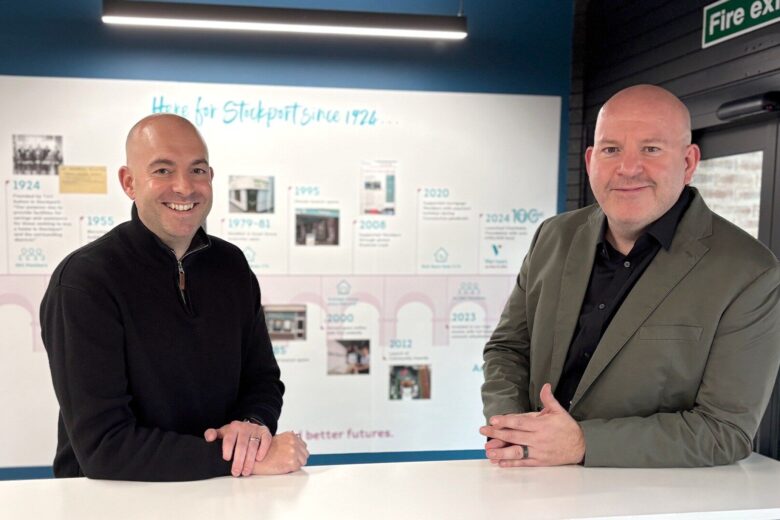 Darren ditchburn ceo at vernon building society left and new board member anthony murphy right